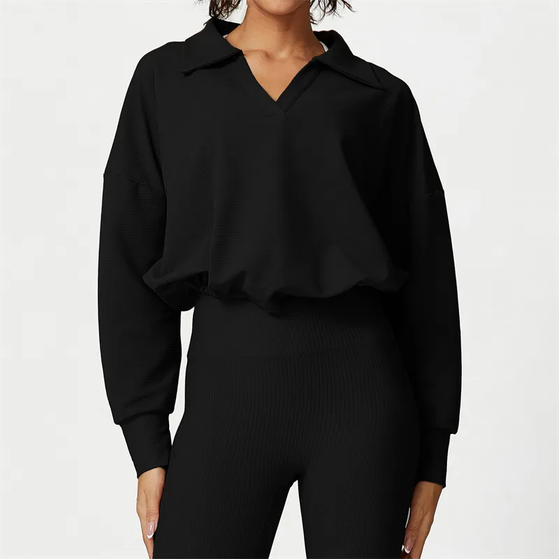 PTS2351 Sweatshirts Causeves Causeve de las mujeres Sweater Long Sweet Ladies Autumn entrenando camisas de gimnasio ropa causal