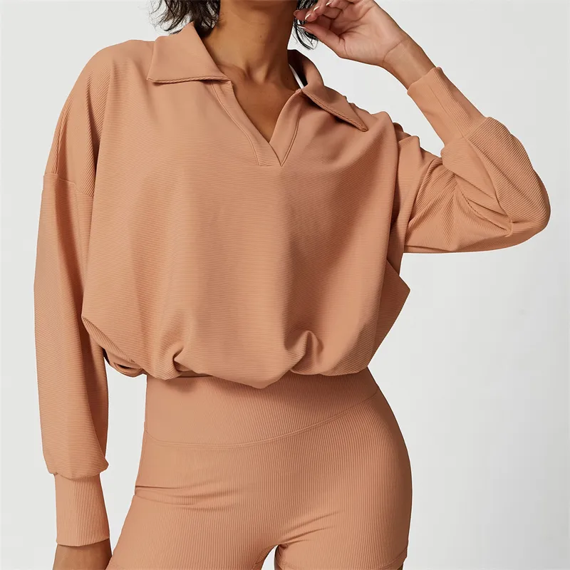 PTS2351 Sweatshirts Causeves Causeve de las mujeres Sweater Long Sweet Ladies Autumn entrenando camisas de gimnasio ropa causal