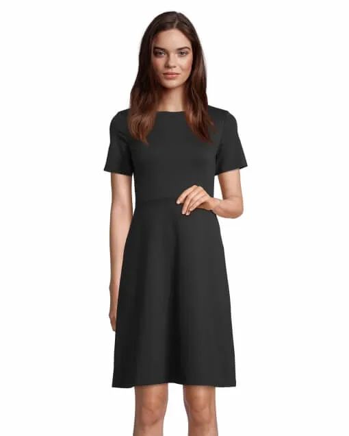 Vestido midi manga corta