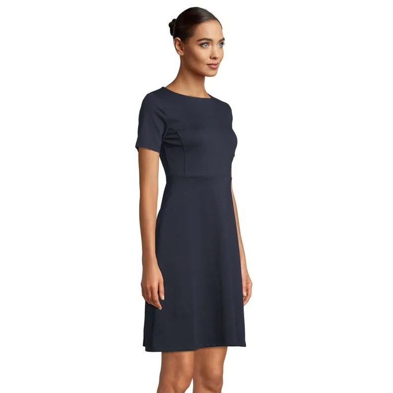 Vestido midi manga corta