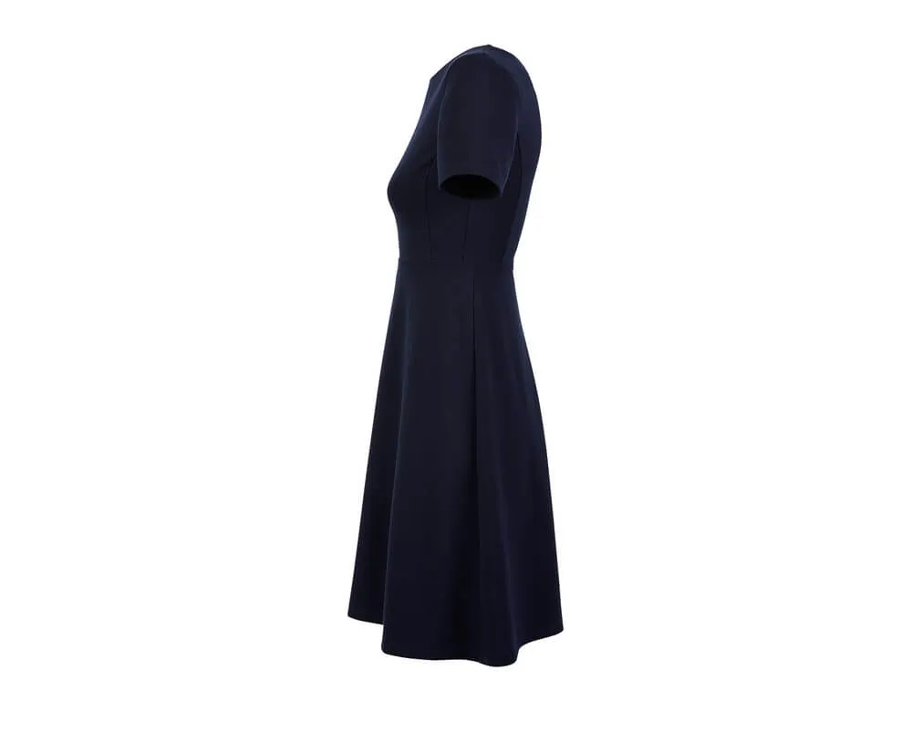 Vestido midi manga corta