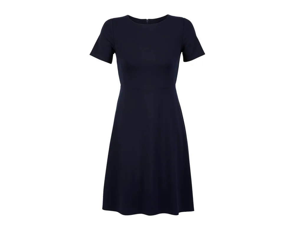 Vestido midi manga corta